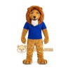 Blue Shirt Lion Mascot Costume