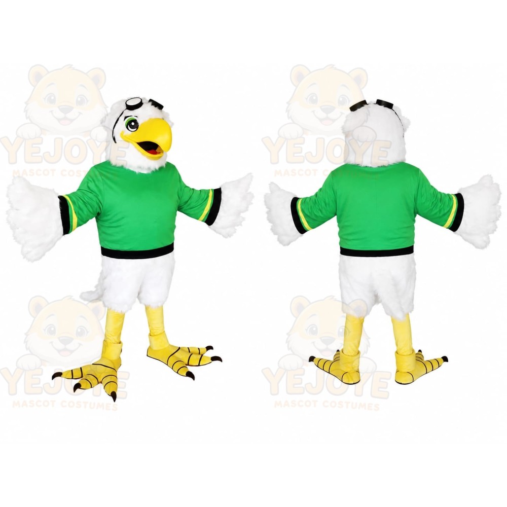 Green Shirt Eagle Mascot Costume