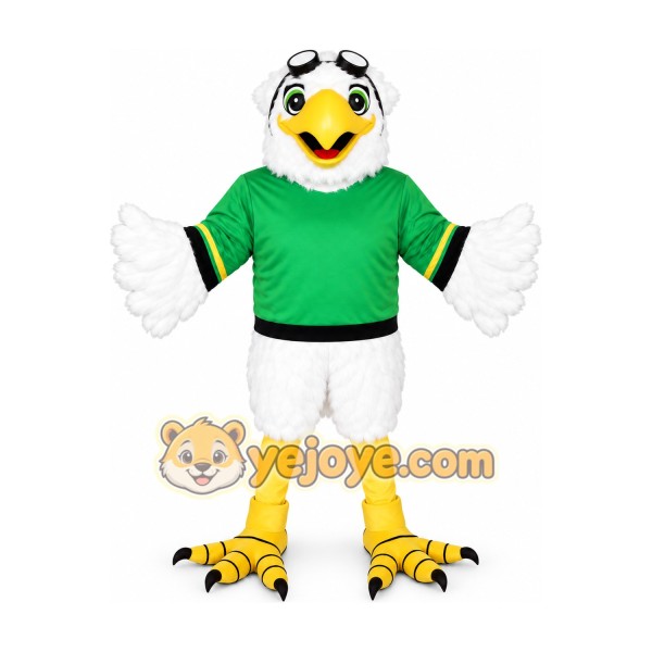 Green Shirt Eagle Mascot Costume