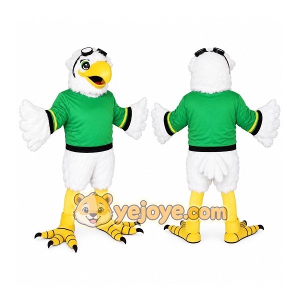 Green Shirt Eagle Mascot Costume