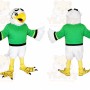 Green Shirt Eagle Mascot Costume