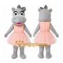 Pink Dress Hippo Mascot Costume