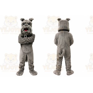 Gray Bulldog Mascot Costume
