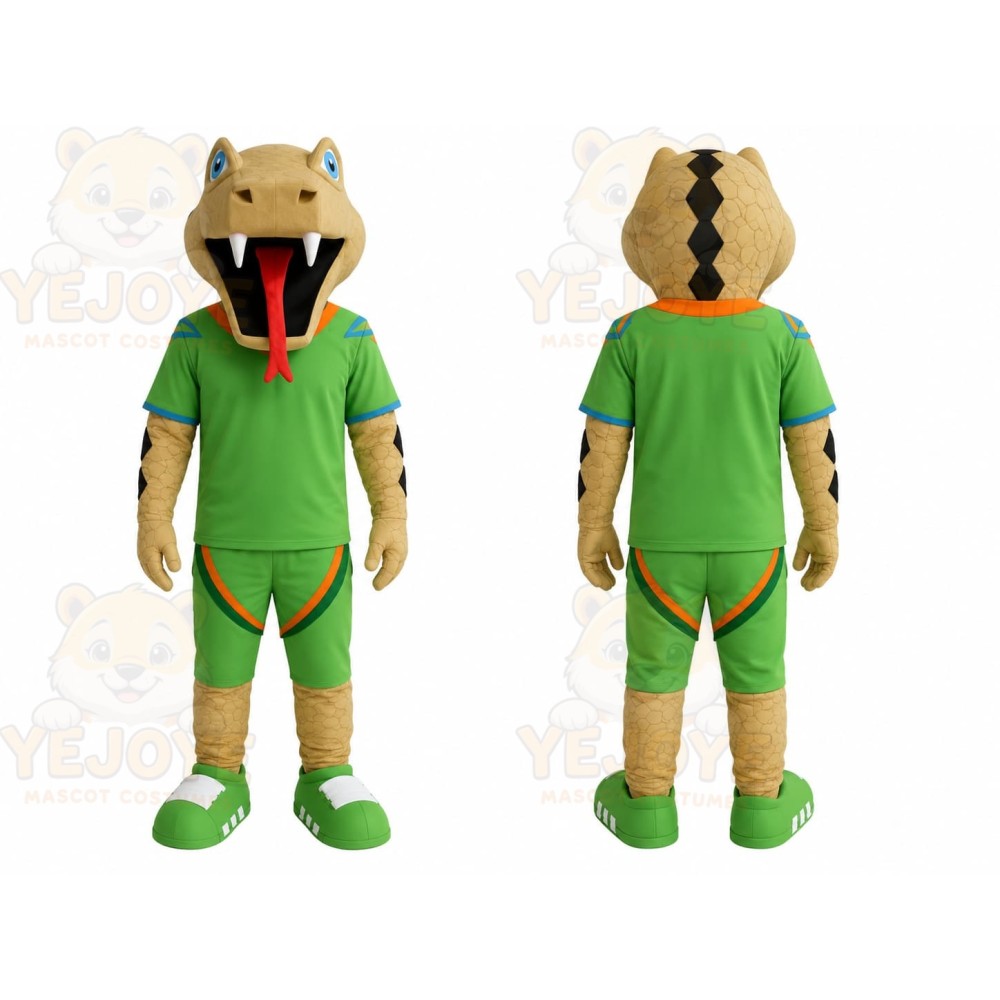 Green Shirt Rattlesnake Mascot Costume