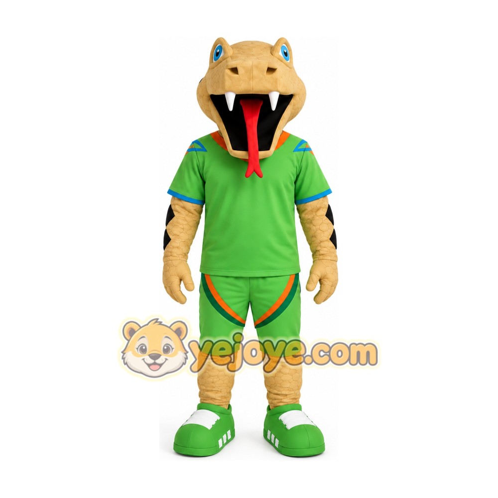 Green Shirt Rattlesnake Mascot Costume