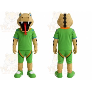 Green Shirt Rattlesnake Mascot Costume