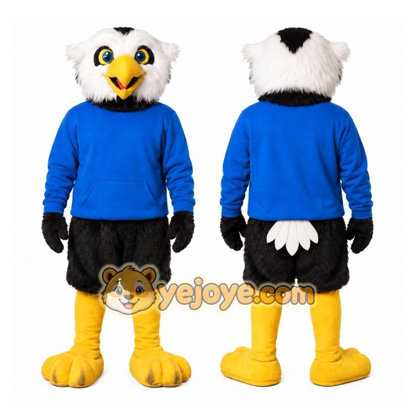 Eagle Blue Shirt Mascot Costume