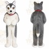 White Husky Mascot Costume