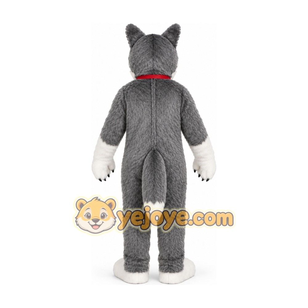 White Husky Mascot Costume
