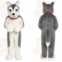 White Husky Mascot Costume