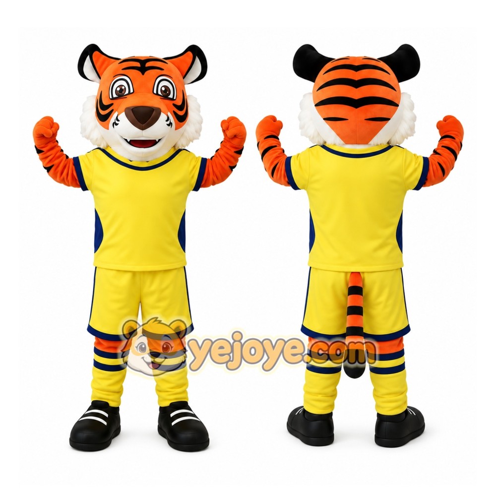 Yellow Tiger Mascot Costume Yellow Tiger Mascot Costume