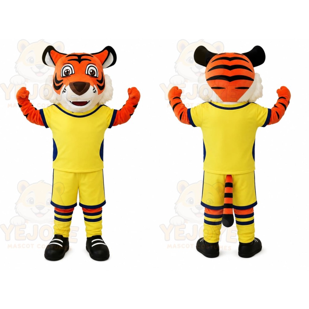 Yellow Tiger Mascot Costume