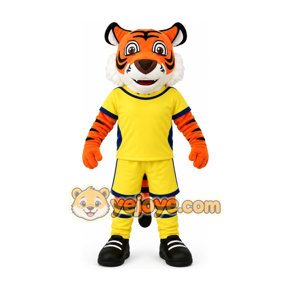 Yellow Tiger Mascot Costume Yellow Tiger Mascot Costume