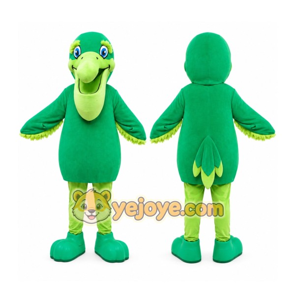 Green Bird Mascot Costume
