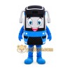 Blue Bus Mascot Costume Blue Bus Mascot Costume