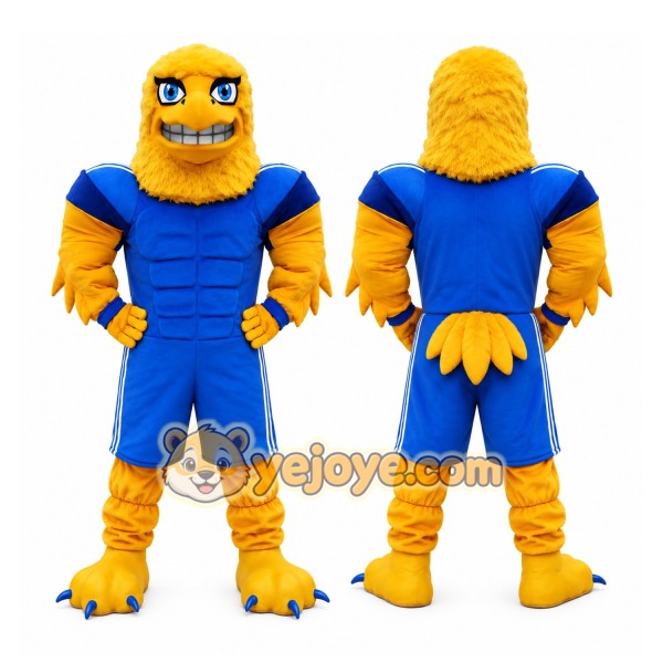 Yellow Sports Bird Mascot Costume