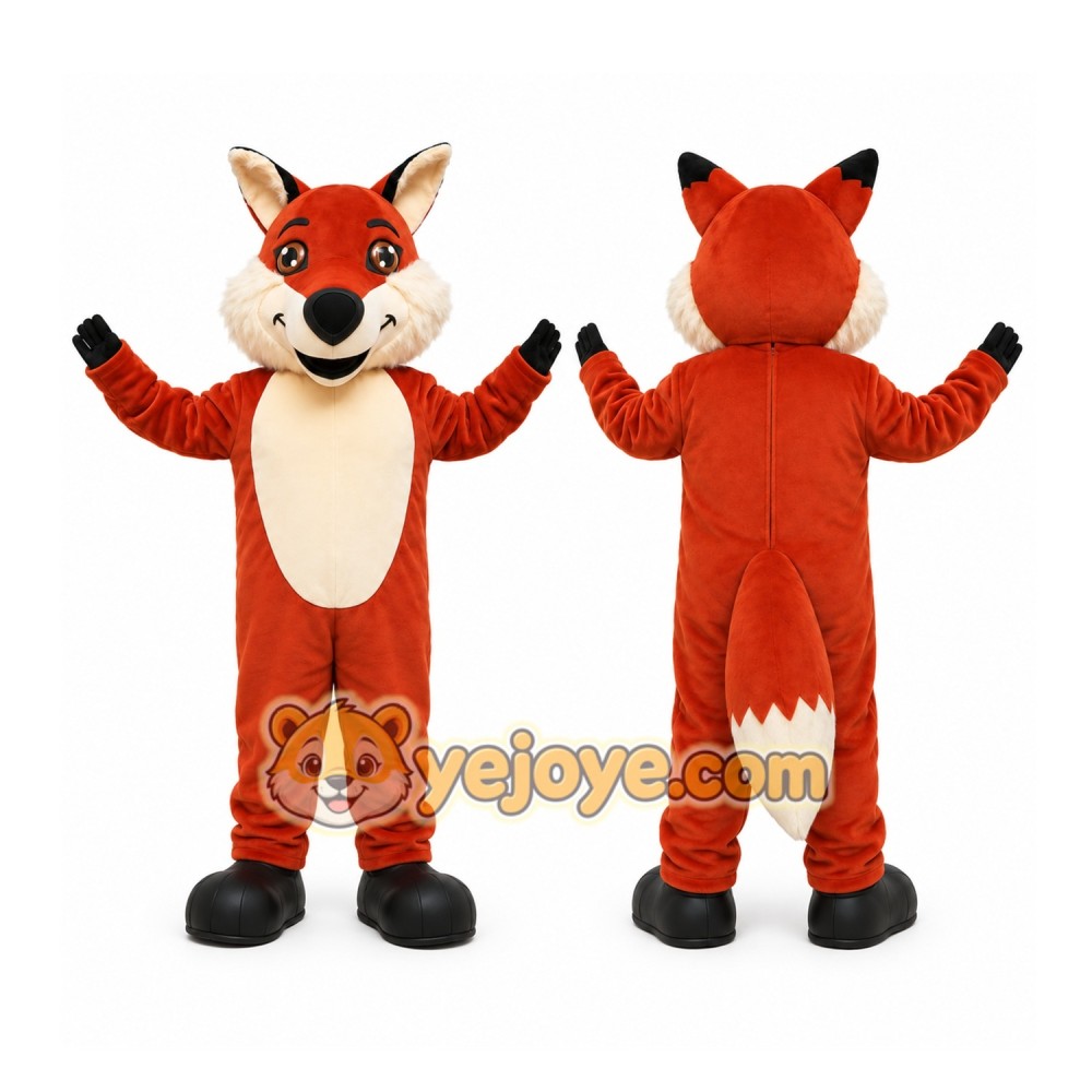 Orange Fox Mascot Costume Orange Fox Mascot Costume