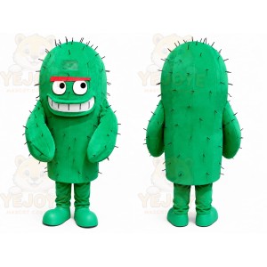 Green Cactus Mascot Costume
