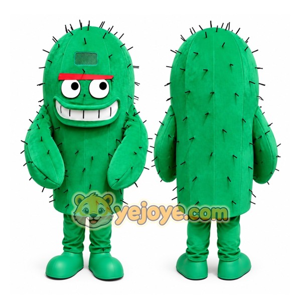 Green Cactus Mascot Costume