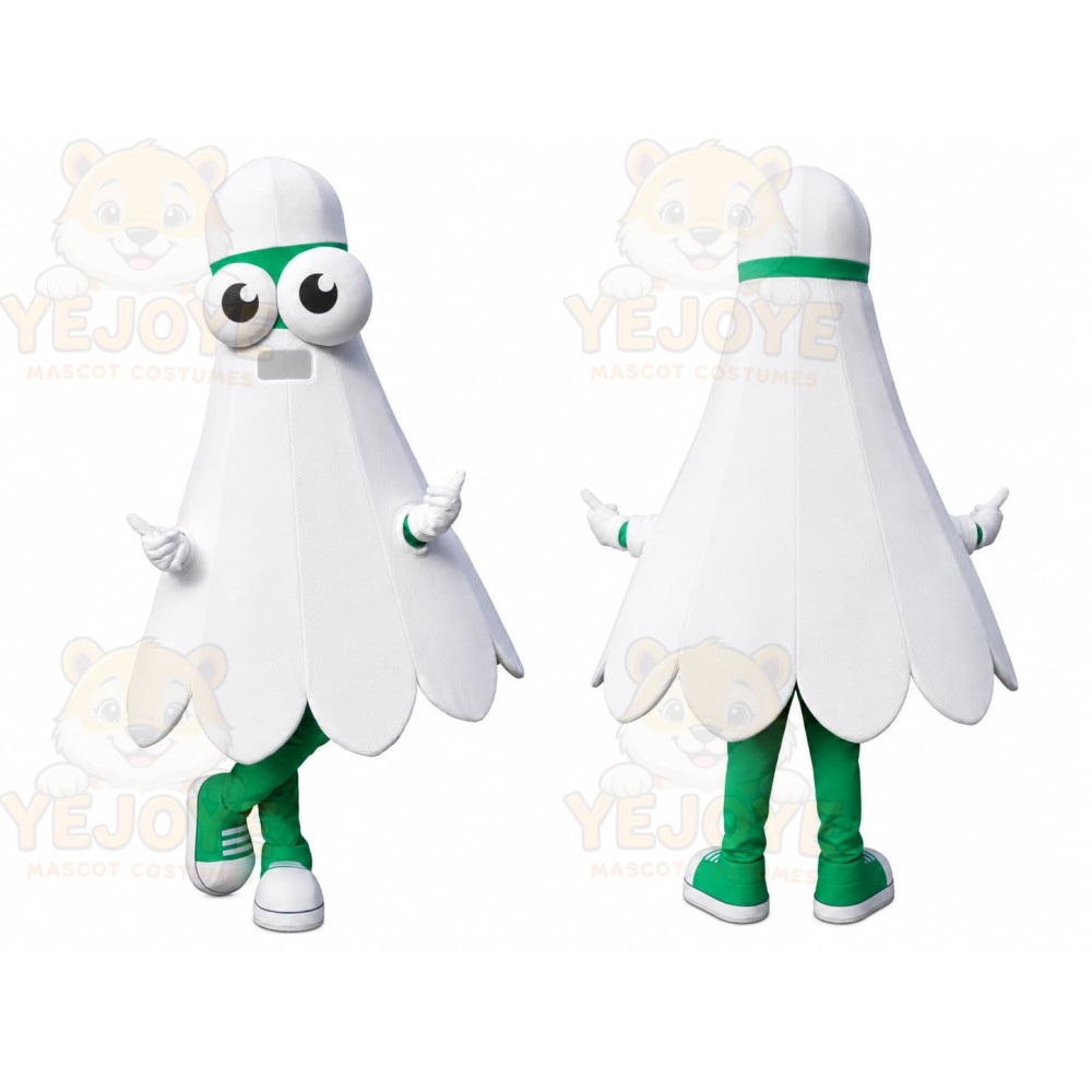 White Badminton Mascot Costume