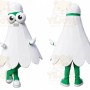 White Badminton Mascot Costume
