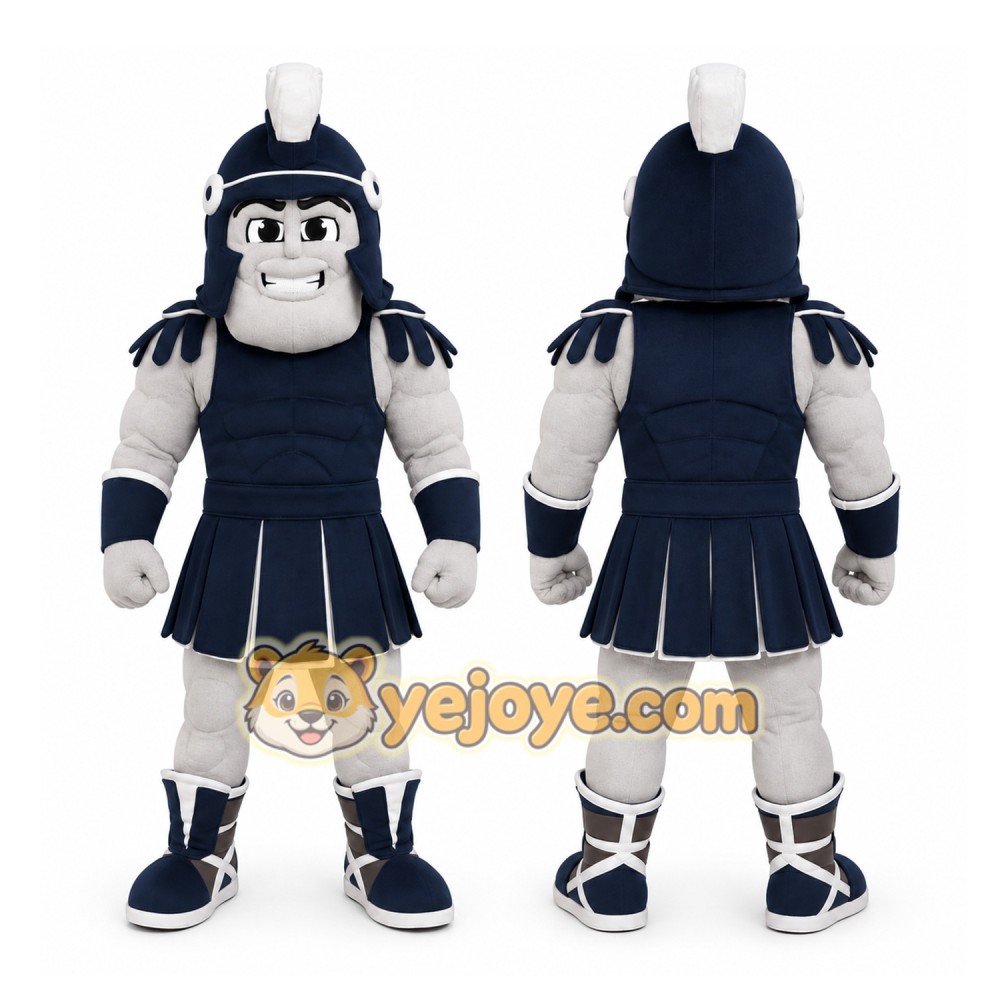 Gray Warrior Knight Mascot Costume Gray Warrior Knight Mascot Costume