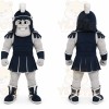 Gray Warrior Knight Mascot Costume