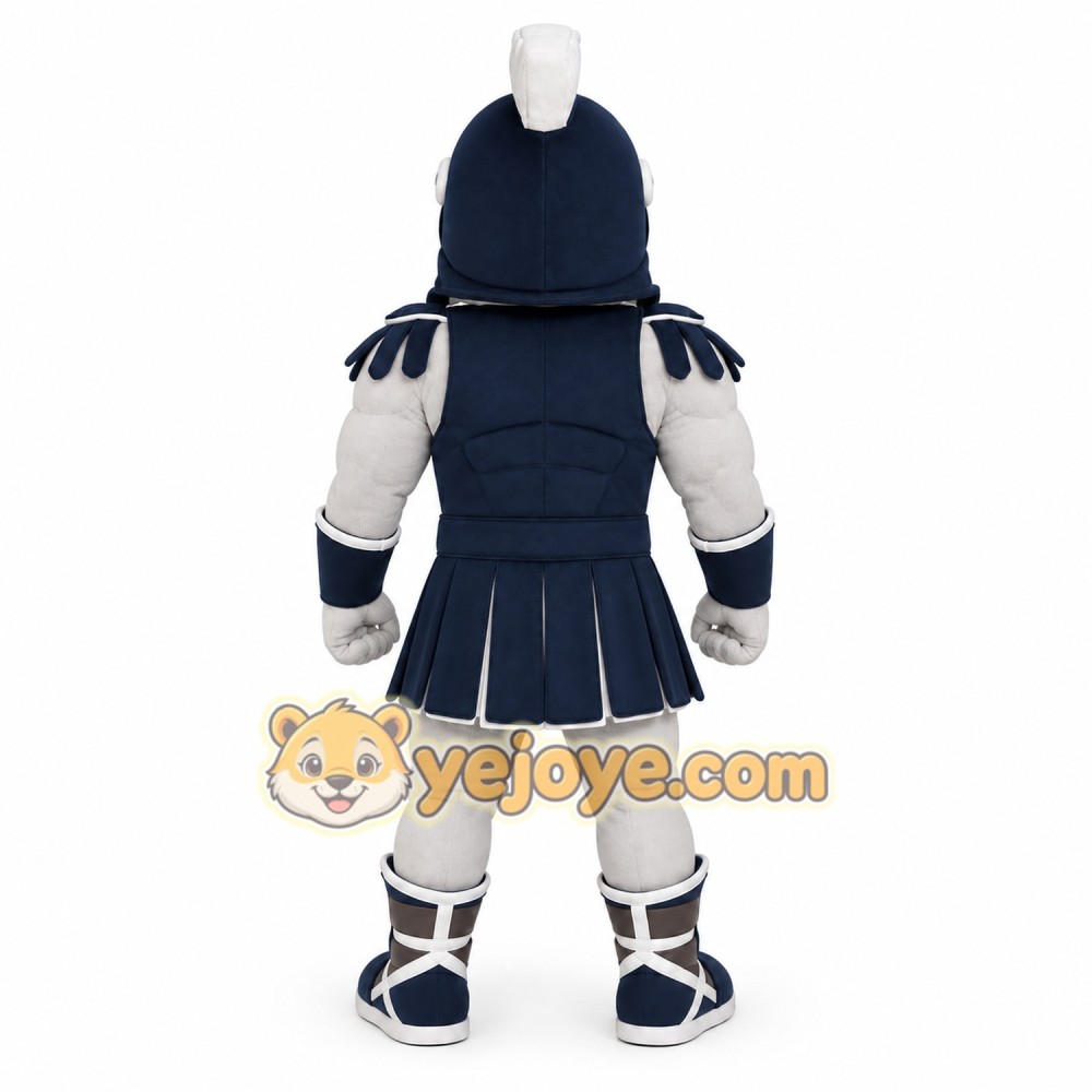 Gray Warrior Knight Mascot Costume Gray Warrior Knight Mascot Costume