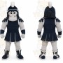 Gray Warrior Knight Mascot Costume