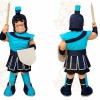 Blue Roman Warrior Mascot Costume