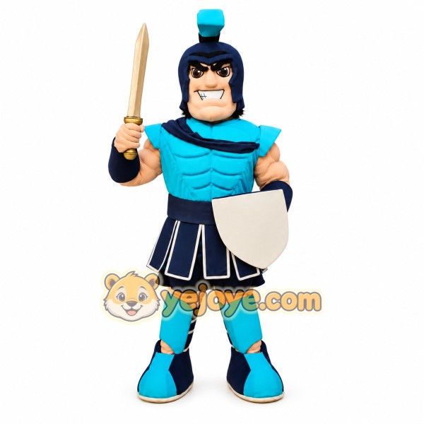 Blue Roman Warrior Mascot Costume