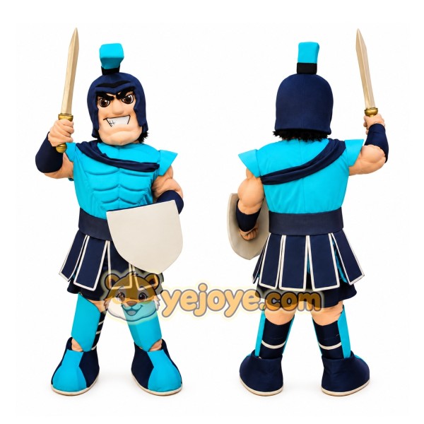 Blue Roman Warrior Mascot Costume