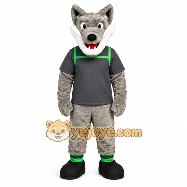 Gray Wolf Sports Mascot Costume Gray Wolf Sports Mascot Costume