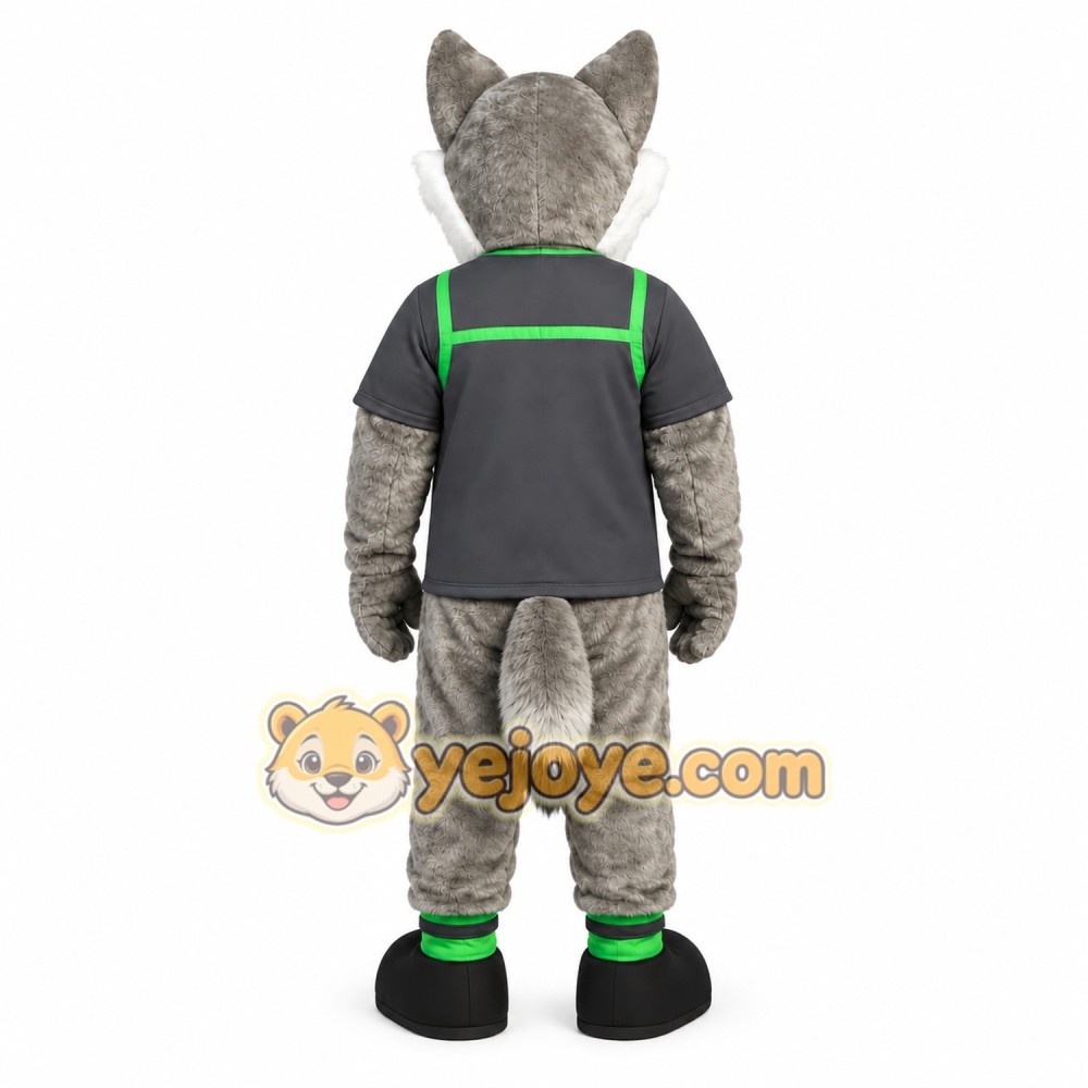Gray Wolf Sports Mascot Costume Gray Wolf Sports Mascot Costume