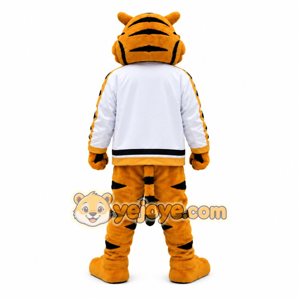 White Jersey Tiger Mascot Costume White Jersey Tiger Mascot Costume