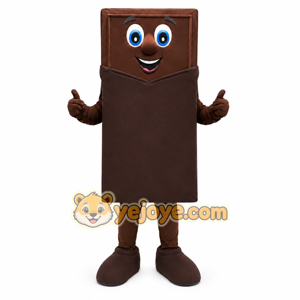 Brown Chocolate Bar Mascot Costume