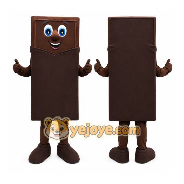 Brown Chocolate Bar Mascot Costume