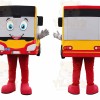 Red Bus Mascot Costume