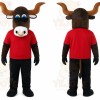 Red Shirt Moose Mascot Costume