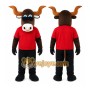 Red Shirt Moose Mascot Costume