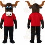 Red Shirt Moose Mascot Costume