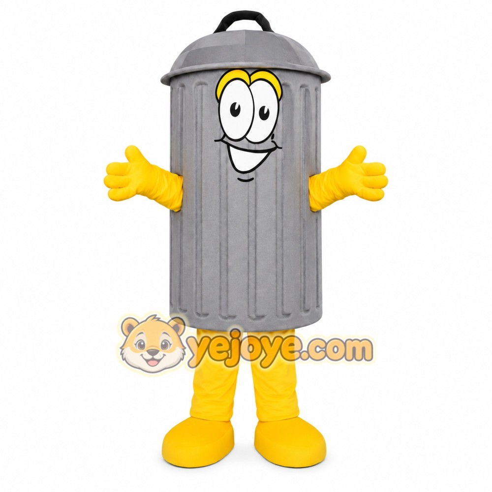 Trash Can Mascot Costume Trash Can Mascot Costume