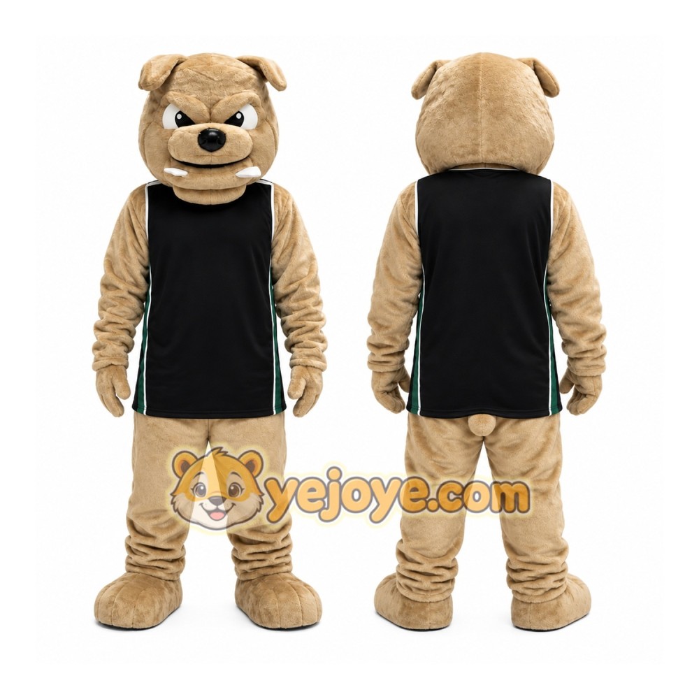 Tan Dog Vest Mascot Costume Tan Dog Vest Mascot Costume