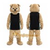 Tan Dog Vest Mascot Costume Tan Dog Vest Mascot Costume