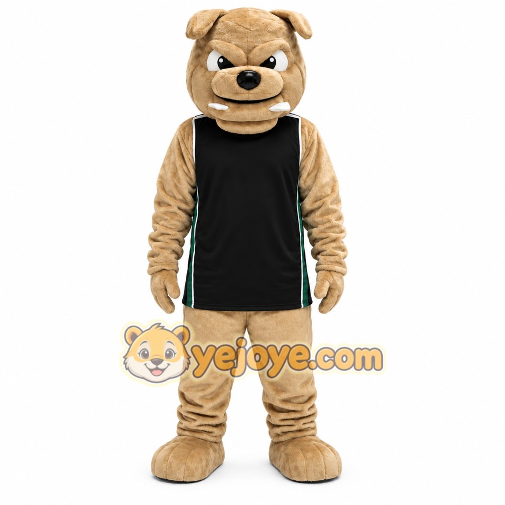 Tan Dog Vest Mascot Costume Tan Dog Vest Mascot Costume