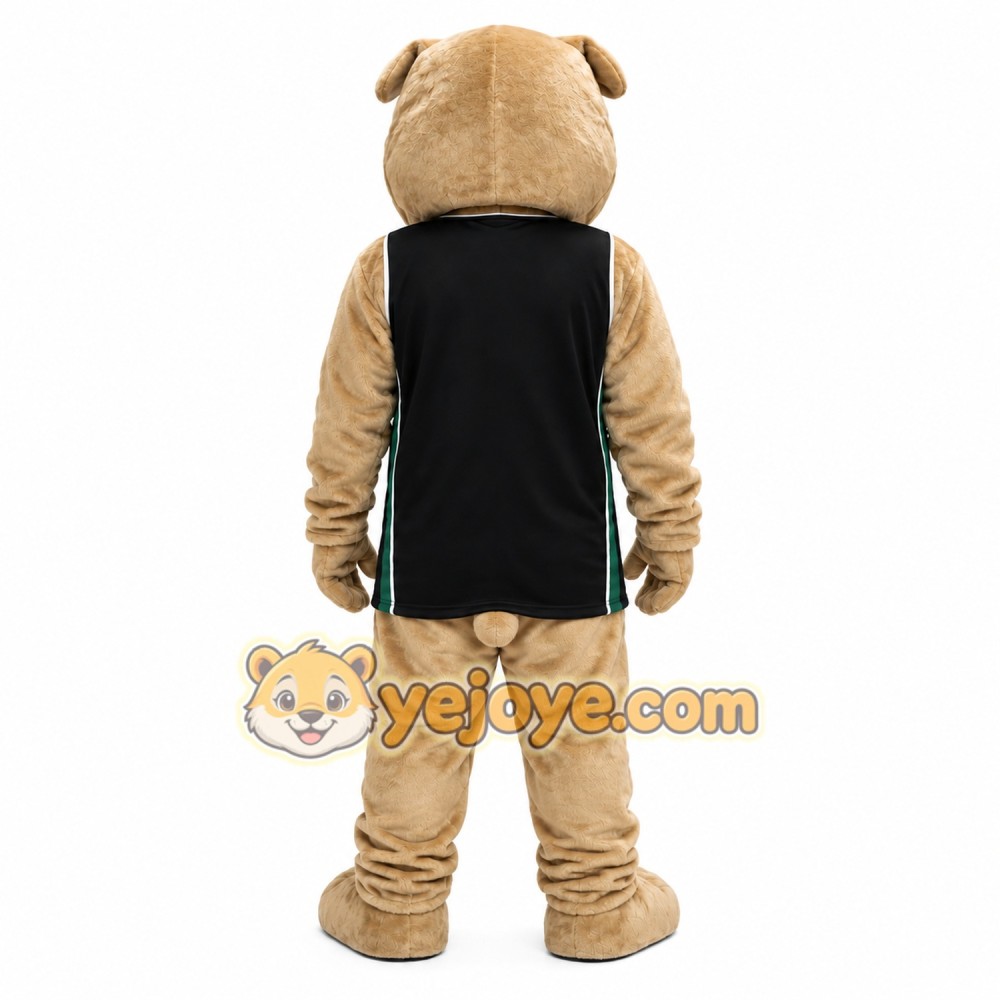 Tan Dog Vest Mascot Costume Tan Dog Vest Mascot Costume