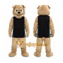 Tan Dog Vest Mascot Costume