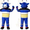 Blue Sports Bull Mascot Costume
