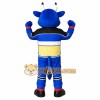 Blue Sports Bull Mascot Costume Blue Sports Bull Mascot Costume