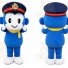 Blue Police Monkey Mascot Costume